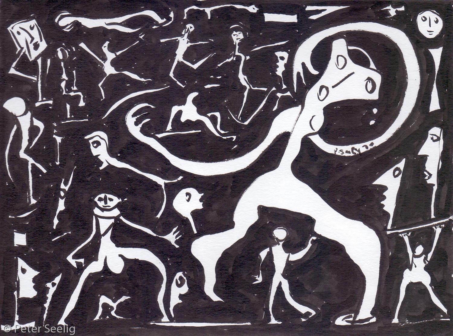 Magical Life  - ink , 15x20cm , 2021 , (MAJ20210702022)