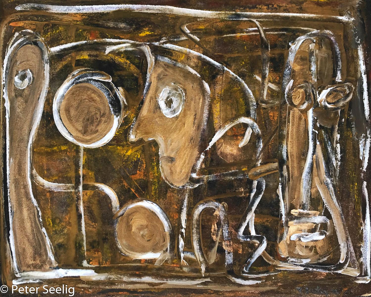 Into A Bottomless Mirror - Mixed Media , 24x30cm , 2022 , (WOP202207_005WCO24x30)