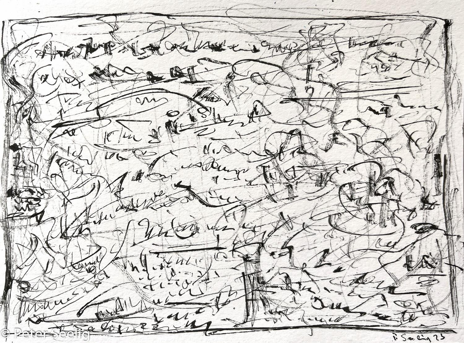 Diary Of A Traveller - BlackInkCalligrapher , 15x20cm , 2023 , (MAJ2023050111)