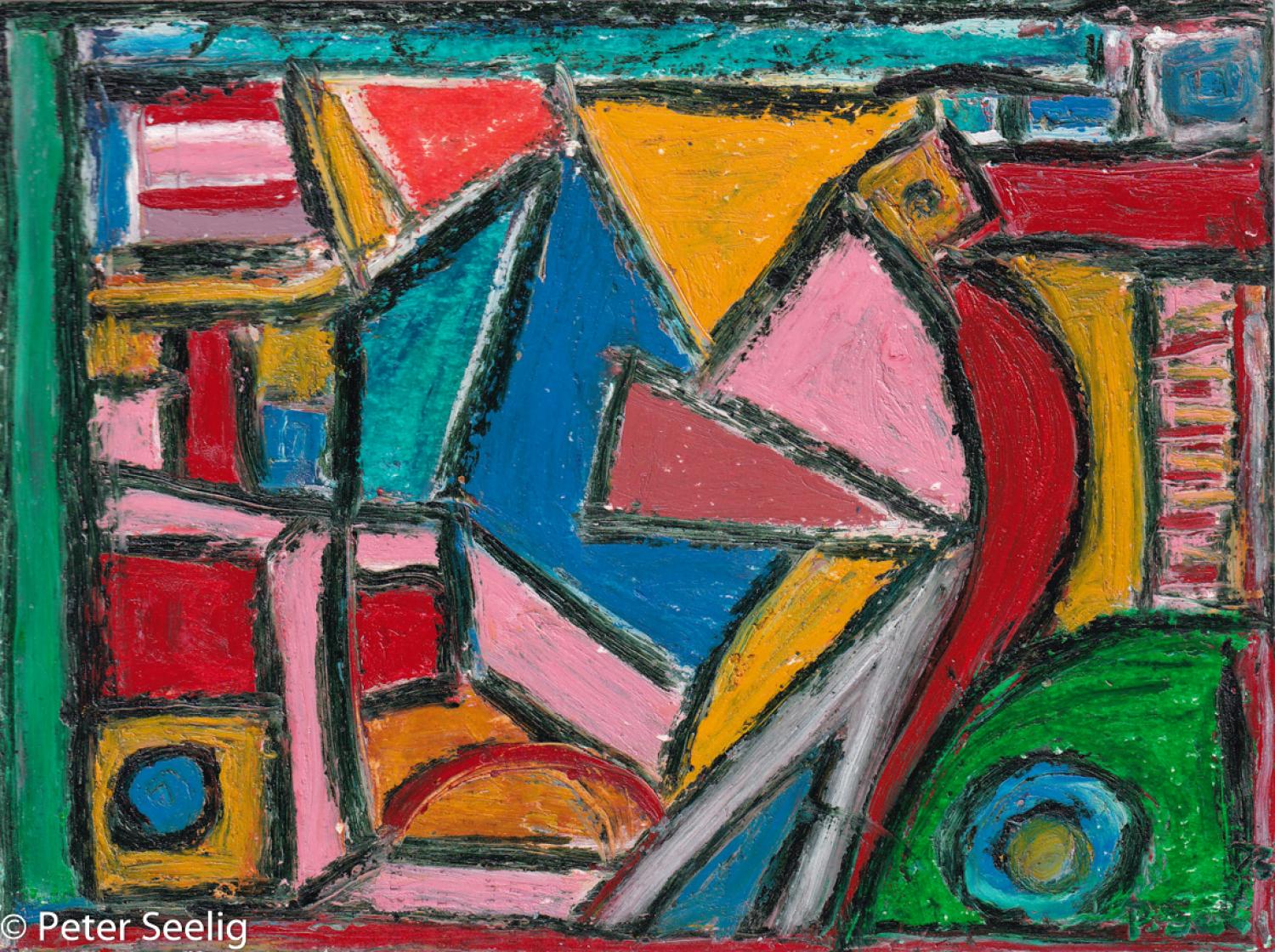 Wegbeschreibung für einen Dienstag - Oilpastel , 15x20cm , 2023 , (MAJ20230601007)