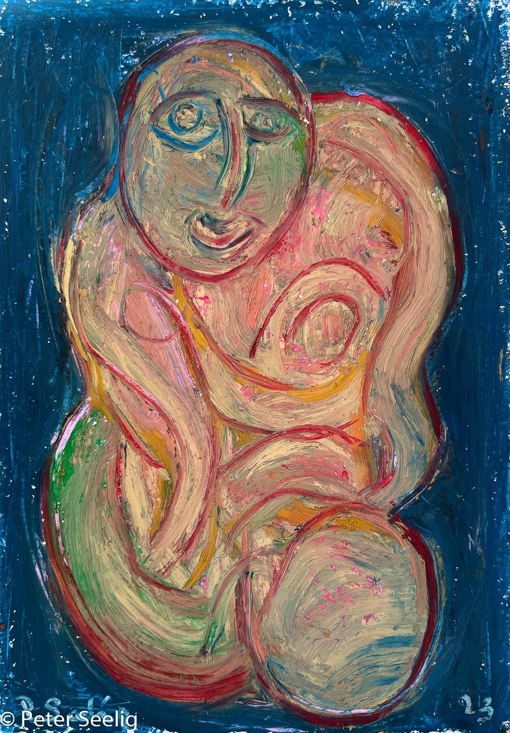 LoLaLu - Siete Benvenuto - oilpastel on paper , 16x23cm , 2023 , (OPD2023060110)