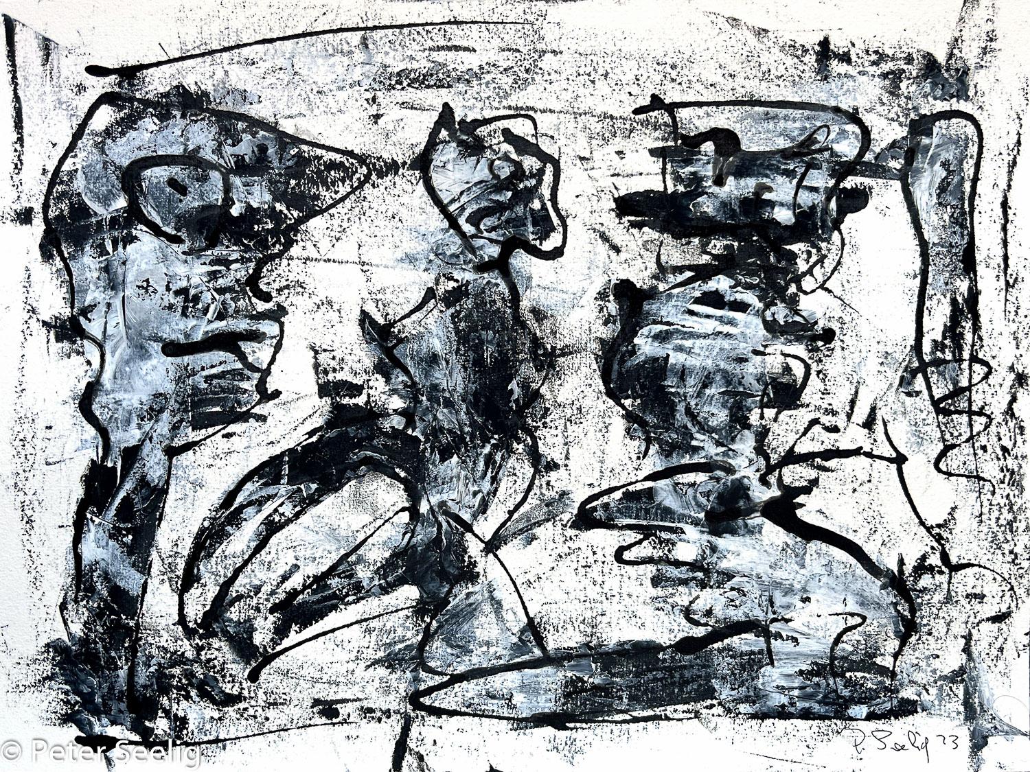 Works on Paper 2023 - acrylic on paper , 30x40cm , 2023 , (WOP20230610)