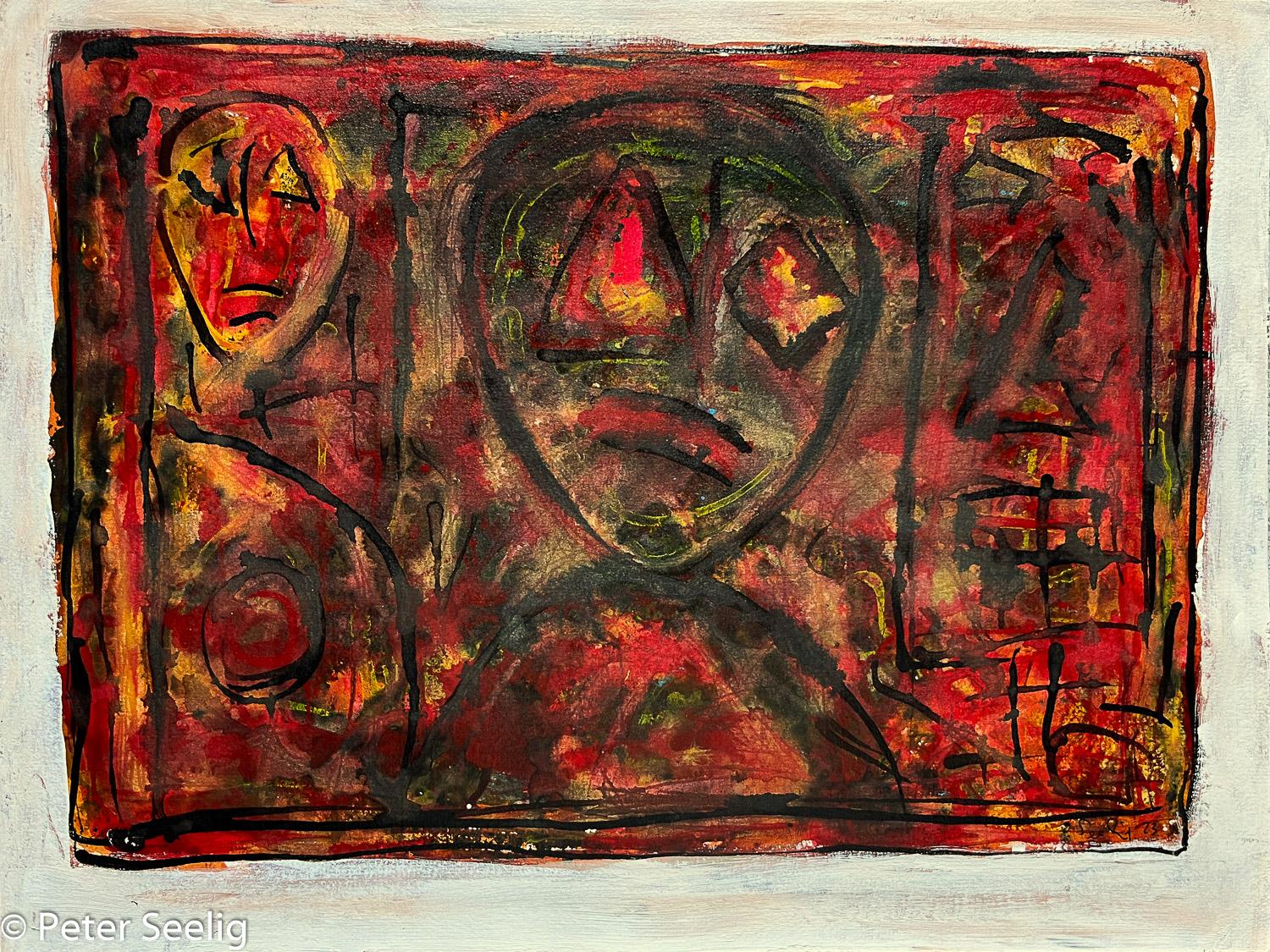 Works on Paper 2023 - acrylic ink on paper , 30x40cm , 2023 , (WOP20230622)