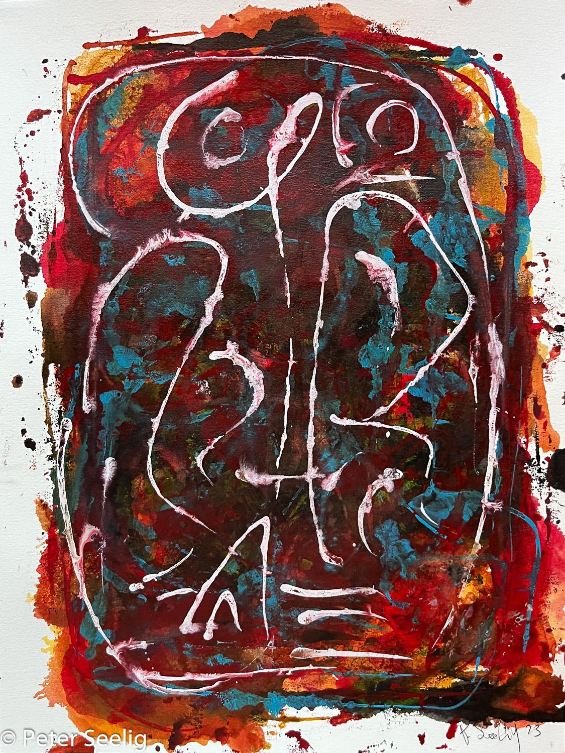 Works on Paper 2023 - acrylic ink on paper , 30x40cm , 2023 , (WOP20230623)