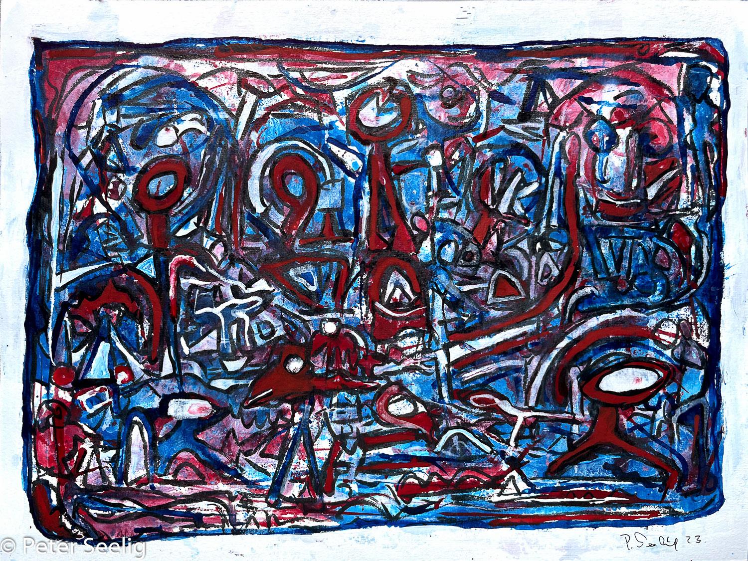 Works on Paper 2023 - acrylic ink on paper , 30x40cm , 2023 , (WOP20230626)