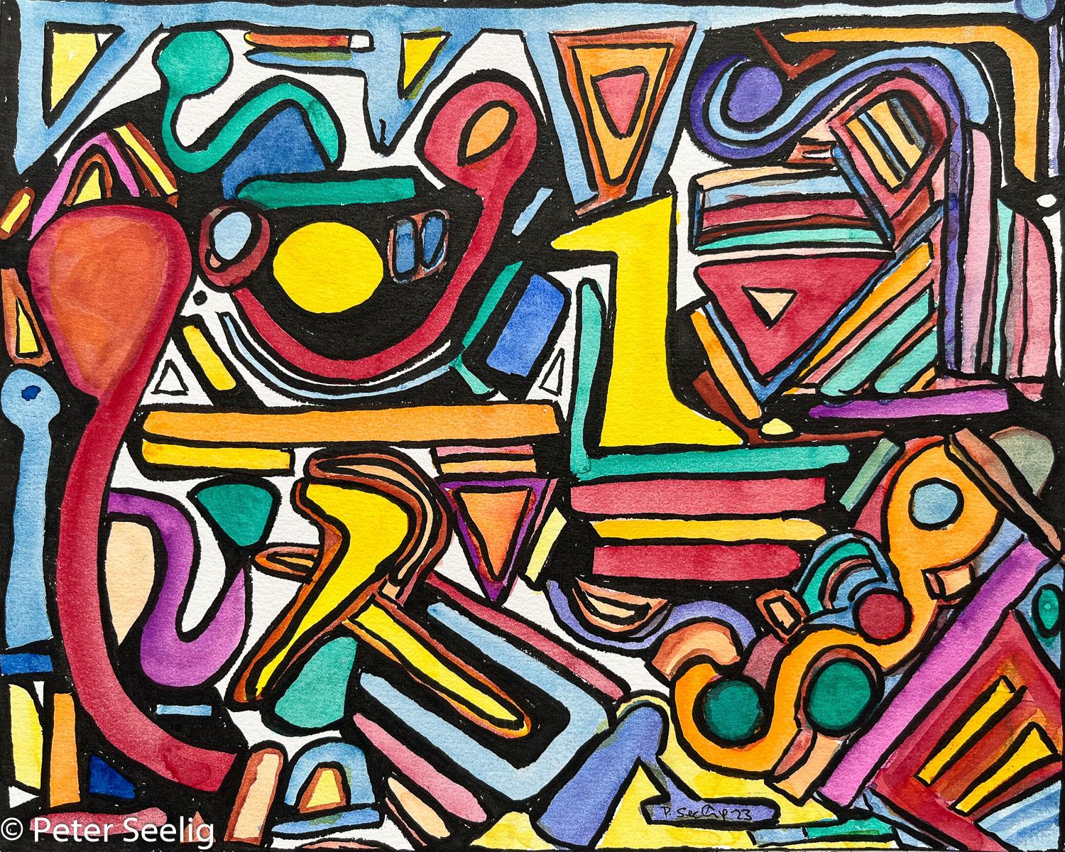 Gioia - watercolor and ink on paper , 24x30cm , 2023 , (WOP20230633)