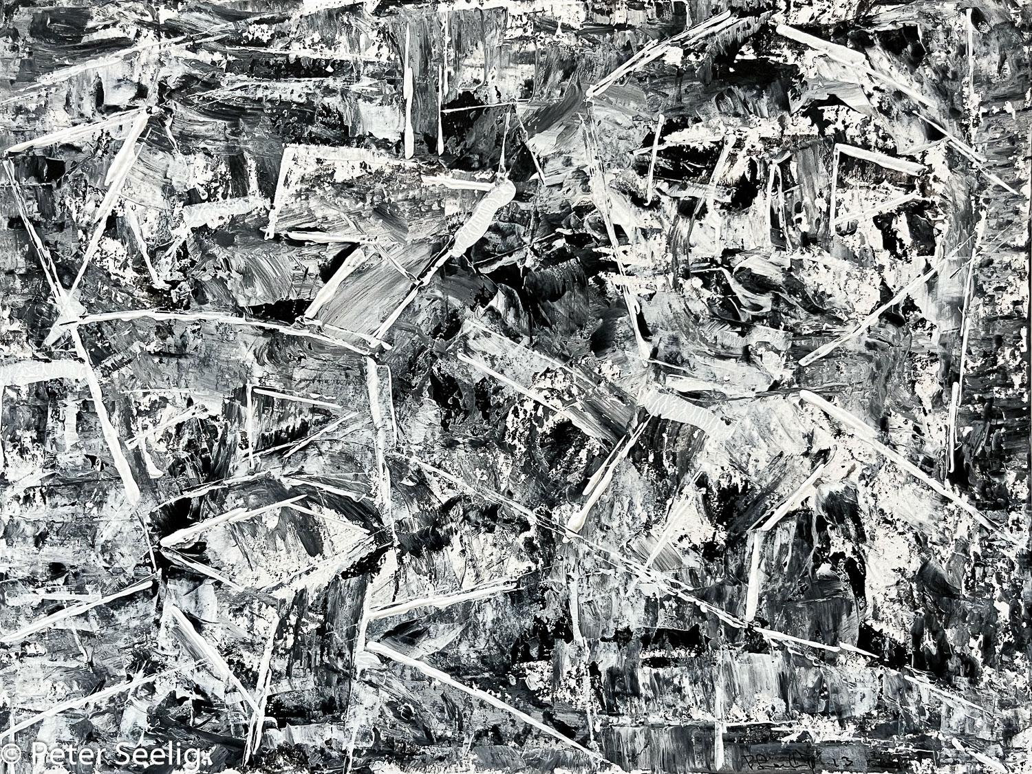 Tuesday it is what it is a silent chaos no Tuesday  - acrylic on paper , 30x40cm , 2023 , (WOP20230903)