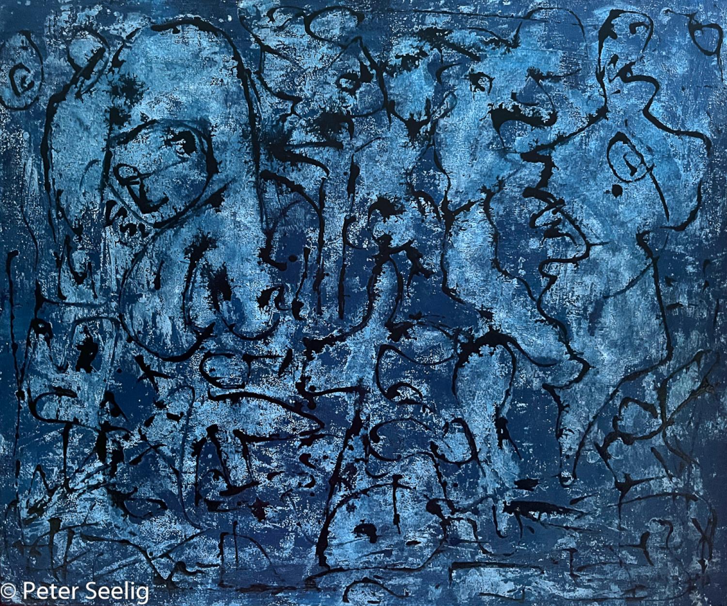 Traumgebirge - mixedmedia on canvas , 50x60cm , 2023 , (P202311006)