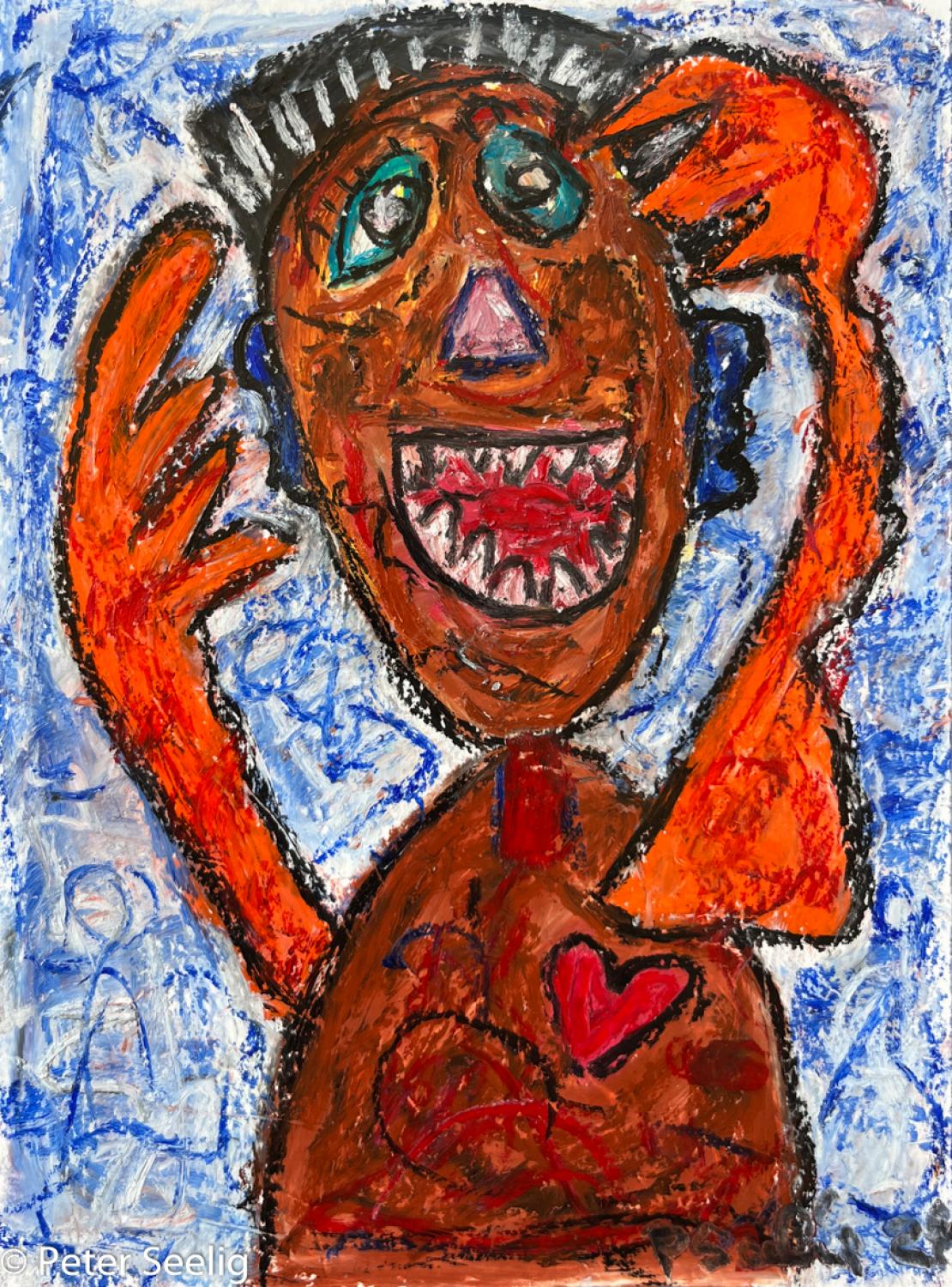 It’s Monday people, let’s start this week with what you like to do and not with what you have to do - Oilpastel , 20x15cm , 2024 , (MAJ20240101027)
