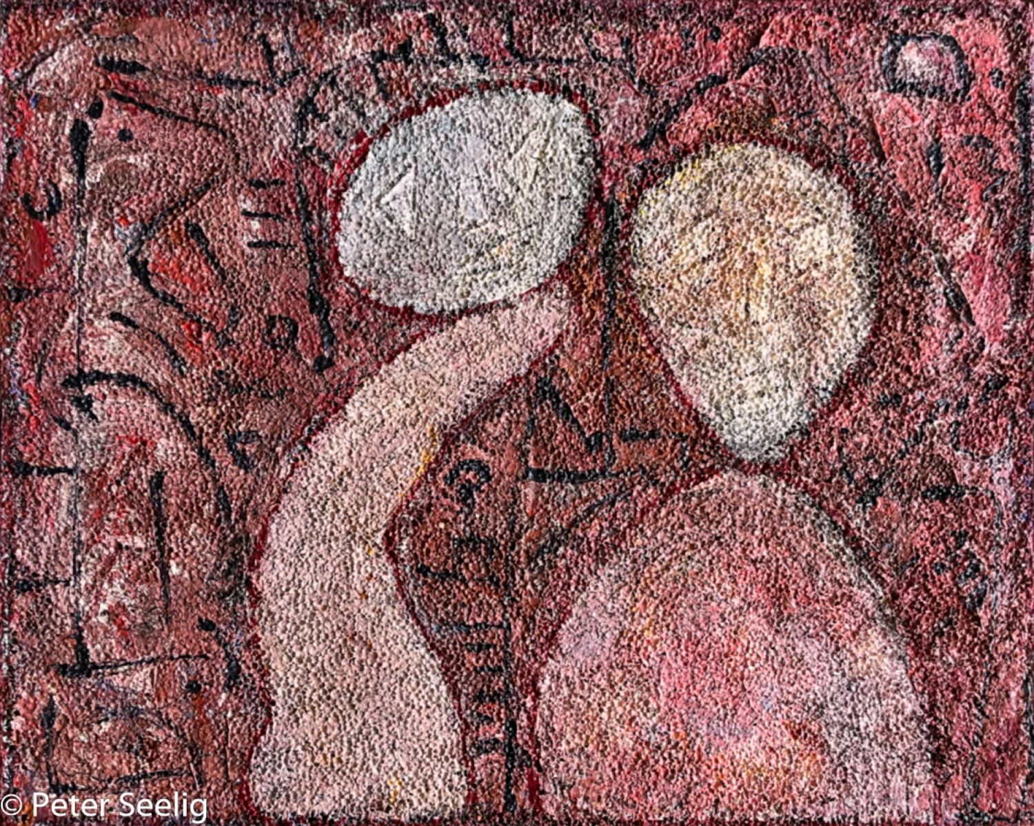 Messages For Lovers - plant foam,acrylic,ink,vernis on canvas , 40x50cm , 2024 , (P202401006)