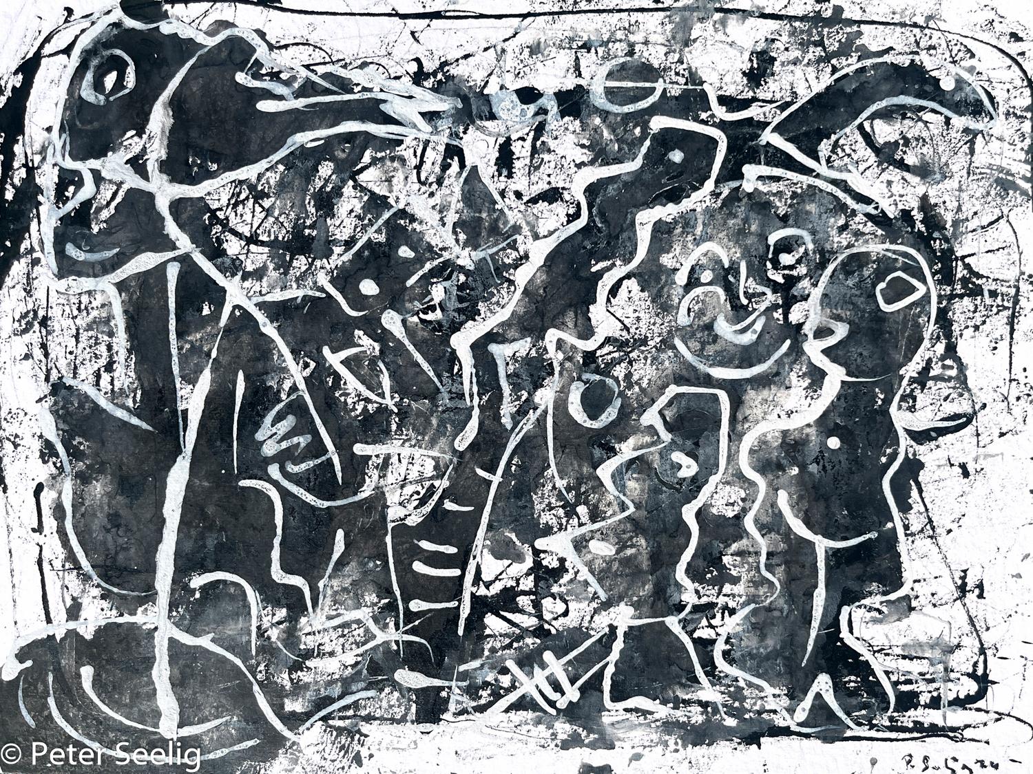 Nocturne a l’aube - Ink on paper , 30x40cm , 2024 , (WOP2024070201)