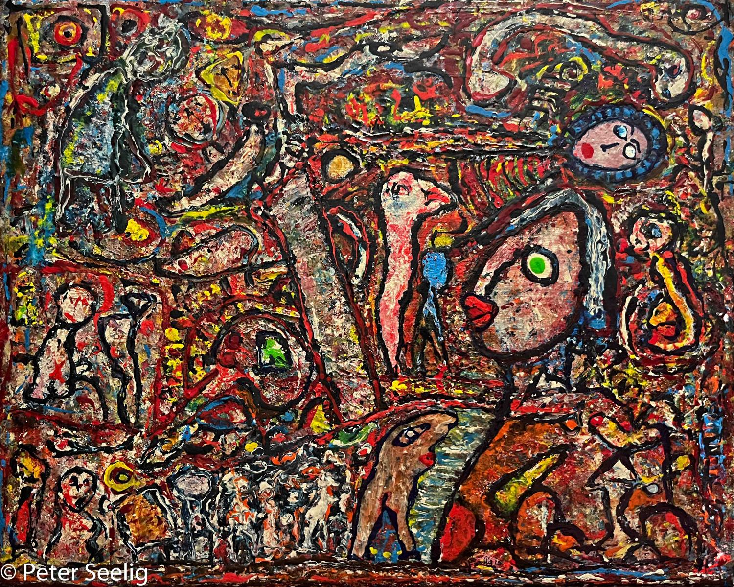 In A Trance Of Illusions - acrylic on canvas , 40x50cm , 2025 , (P202504004)