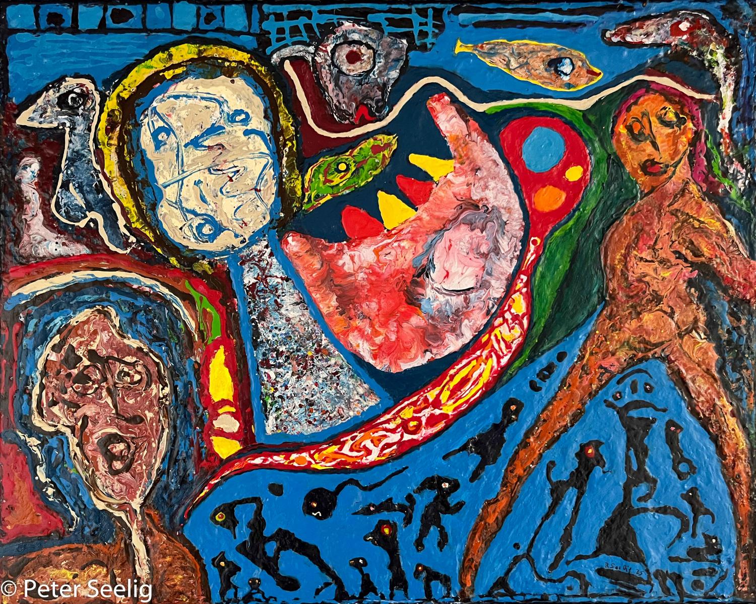 That Day Before The Day After The Day In The Theater - acrylic on canvas , 40x50cm , 2025 , (P202505001)